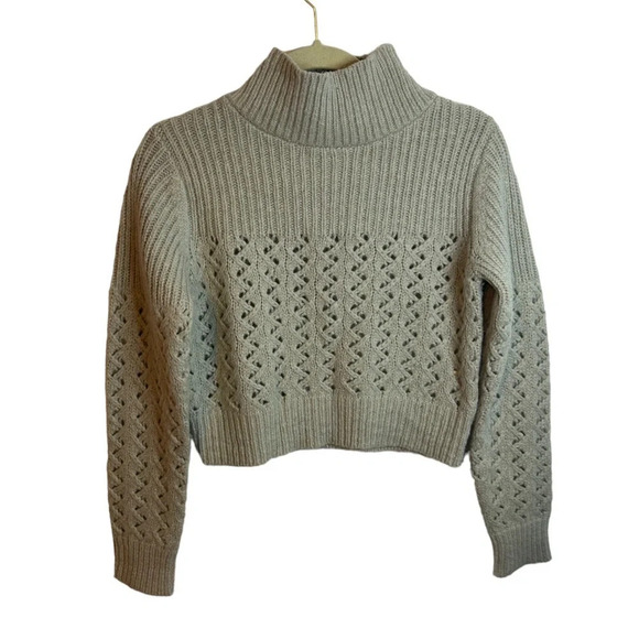 REBECCA TAYLOR CHAINETTE ALPACA WOOL SWEATER - Picture 2 of 5